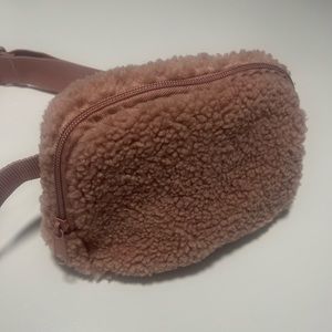 Ulta Pink Sherpa Belt Bag